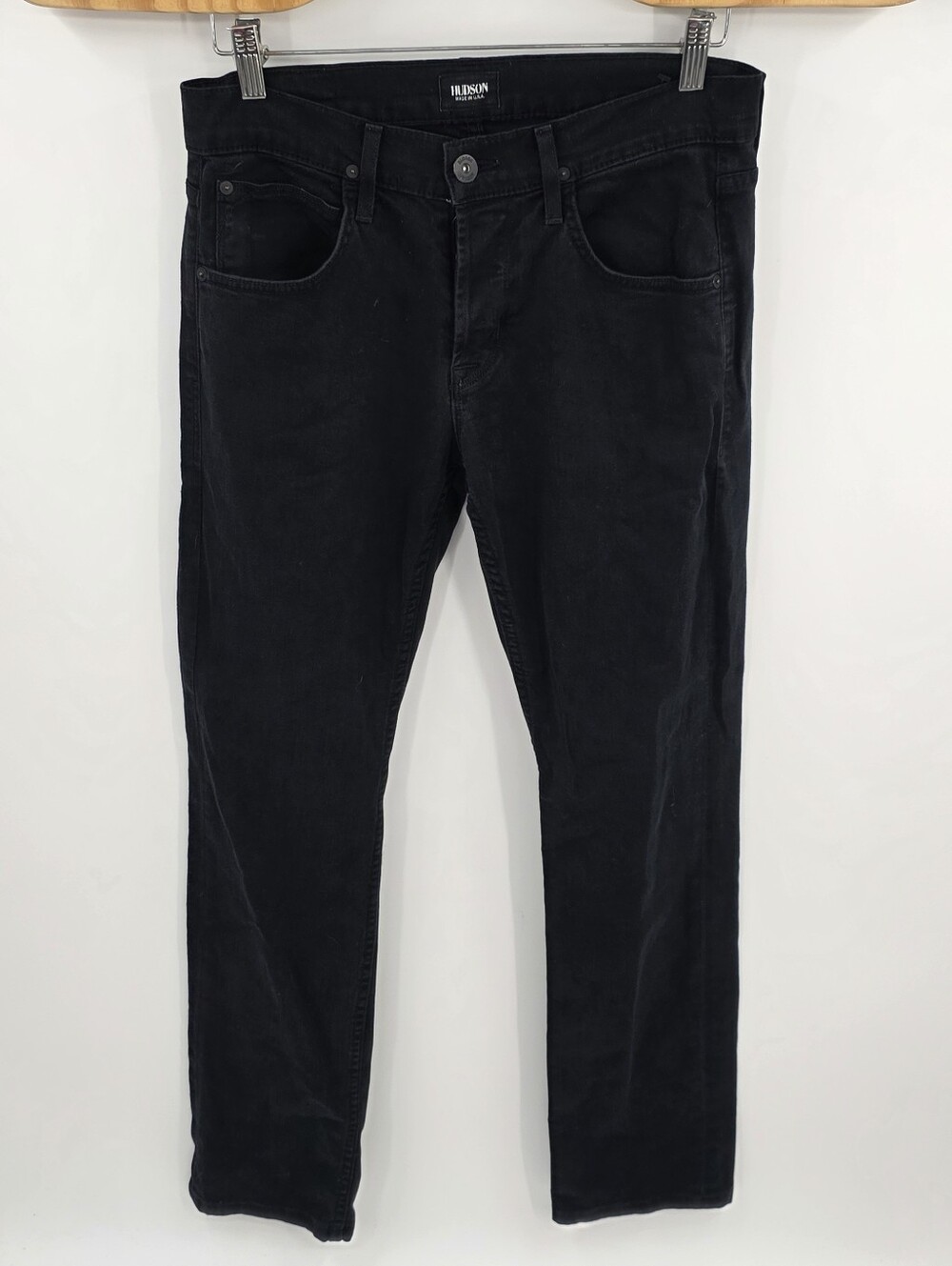 Hudson Black Denim Jeans Slim Straight Women's Size 30